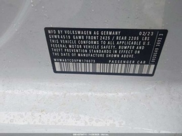 Volkswagen Golf VIII R 2.0 TSI 320KM 2023 Volkswagen Golf 2.0 319 KM, 4x4, DSG, VC, drobna szkoda, od ubezpieczalni, zdjęcie 17