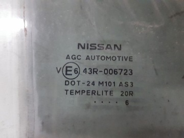 NISSAN PULSAR 16R SKLO (OKNO) DVEŘE PRAVÁ ZADNÍ