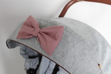 Бантик для детской коляски, грязно-розовый.
