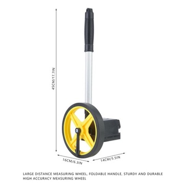 Мини-точное колесо для измерения расстояния 0~9999,9 м с телескопической ручкой