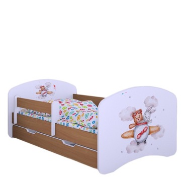 ŁÓŻKO 140/70 + SZUFLADA BUK- HAPPYBABIES_PL