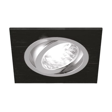 Sufitowa oprawa punktowa czarna chrom D 50W GU10 IP20 ALUM Ideus 03590