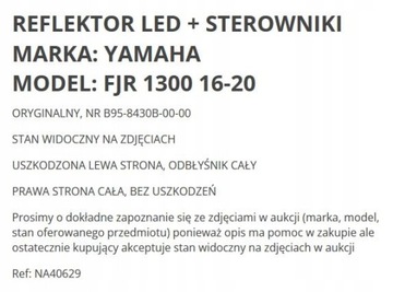 Полем Светодиодная фара Yamaha FJR 1300 AE AS 16 +