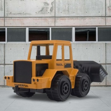 Zabawka auto budowlane metalowa żółta koparka skala 1:64