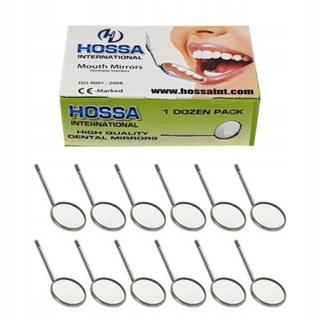 Lusterka dentystyczne płaskie nr 4, 22mm, opak.12 sztuk