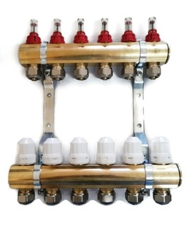 ROZDZIELACZ 7 DO PODŁOGÓWKI + ZŁĄCZKI PEX 16 WARTO