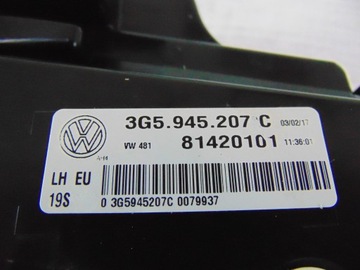 PASSAT B8 SEDAN SVĚTLO KAROSERIE LEVÝ 3G5945207C