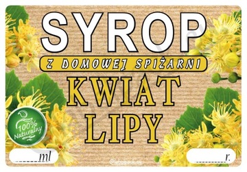 Etykieta na SYROP - KWIAT LIPY 20 szt.