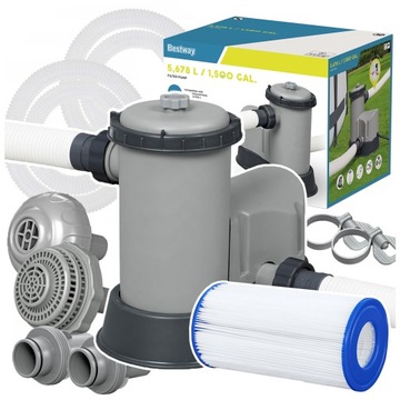 BESTWAY 58389 MOCNA WYDAJNA POMPA FILTRUJĄCA BASENU 5678 l/h - MODEL 2024