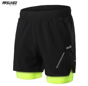 ARSUXEO СПОРТИВНЫЕ ШОРТЫ ДЛЯ ВЕЛОСИПЕДНОЙ ЕЗДЫ ВЕЛОСИПЕДНЫЕ ТРЕНАЖЕРНЫЕ ШОРТЫ размер L