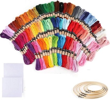 ZESTAW DO HAFTOWANIA WYSZYWANIA DIY MULINA 200 szt