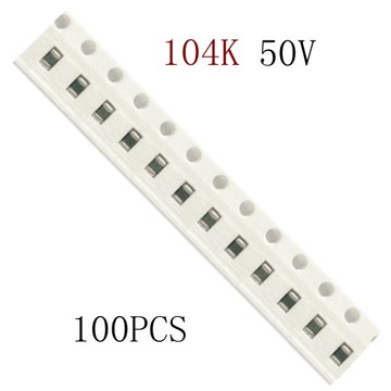 100 шт керамические конденсаторы 0,1 мкФ 50 В X7R 104 К SMD 0805 100 стоимость лота