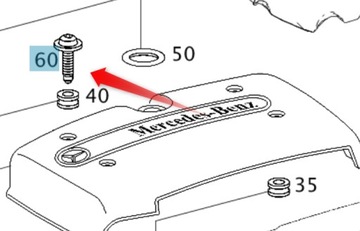 ŚRUBA POKRYWY SILNIKA OSŁONY MERCEDES DIESEL