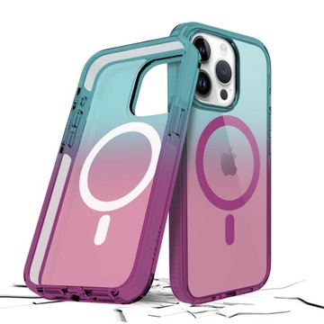 Etui ProdiGee Safetee Flow iPhone 13 Pro, Zielono - Różowe
