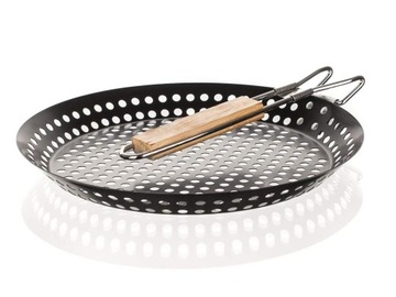 PATELNIA DO grillowania warzyw mięs stalowa 31 cm