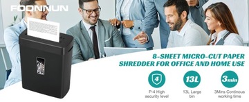 ОФИСНЫЙ АВТОМАТИЧЕСКИЙ ЭФФЕКТИВНЫЙ УНИЧТОЖИТЕЛЬ БУМАГИ ДЛЯ БУМАГИ p-4 13л