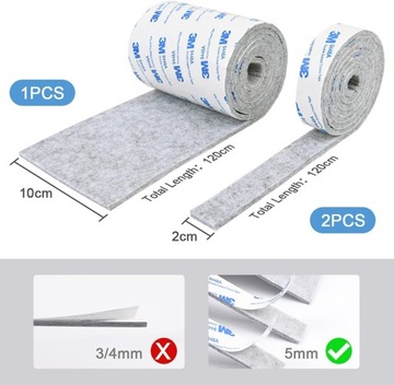 ВОЙЛОЧНЫЕ ПОДКЛАДКИ ДЛЯ МЕБЕЛИ, САМОКЛЕЯЩИЕСЯ ПОД СТОЛЫ, СТУЛЬЯ, ЛЕНТА НЕЗАВИСИМОГО РАЗМЕРА