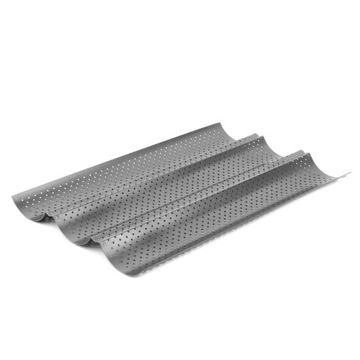 Forma Do Pieczenia 3 Bagietek Non-Stick Stal Węglowa Tadar 38 x 24,5 x 2 cm