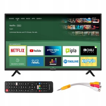 SMART TV Wi-Fi 32 дюйма HD USB DVBT2/S2 H.265 HEVC Netflix 230 В 12 В