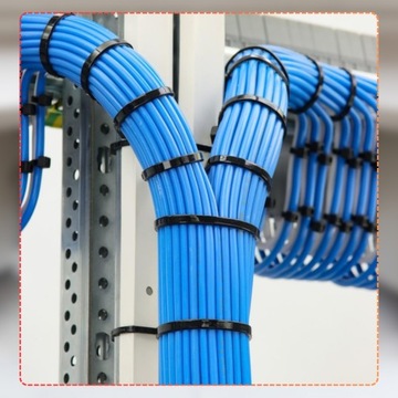 Кабельные стяжки чёрные 300х4,8мм нейлон 100 шт.