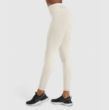 ЛЕГИНСЫ GYMSHARK SPORTS, ДЛИННЫЕ, ОДНОРОДНЫЕ, БЕЖЕВЫЕ M 0Z3E4_B*