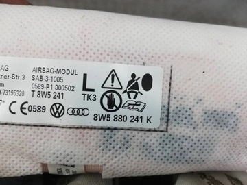 AIRBAG SEDADLO LEVÝ ULOŽENÍ AUDI A5 8W SPORTBACK 8W5880241K