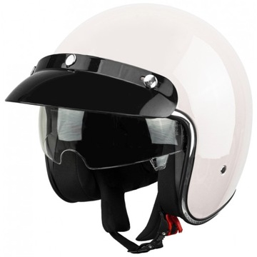 Kask na skuter motocyklowy otwarty z daszkiem - M