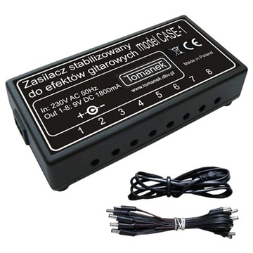 ZASILACZ DO 8 EFEKTÓW 9V DC TOMANEK CASE-1 POLSKI