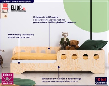 ДЕТСКАЯ ДЕРЕВЯННАЯ КРОВАТЬ + КАРКАС = СКАНДИНАВСКАЯ