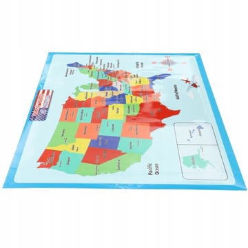 Mapa USA dla dzieci Stany Zjednoczone plakat