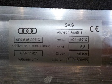 AUDI A6 C6 ALLROAD 2.7 TDI AUT 08R NÁDRŽ VZDUCHU 4F0616203C