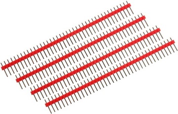 Listwa Kołkowa GoldPin 1X40 Męska Czerwona 4 szt