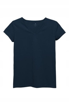 T-Shirt Damski Klasyczny Gładki Bawełniany Koszulka Krótki Rękaw MORAJ XL