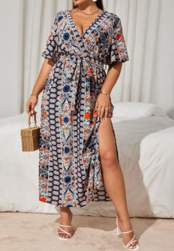 SHEIN SUKIENKA PLUS SIZE MAXI KOLOROWA 46 VXC