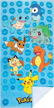Dziecięcy super miękki bawełniany ręcznik plażowy, 58 x 28 cali, Pokemon