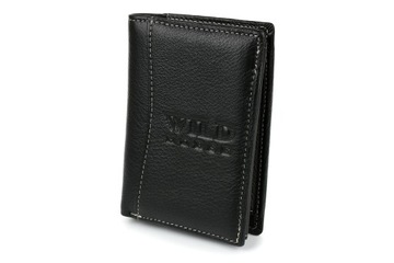 Portfel skórzany męski RFID pionowy duży pojemny