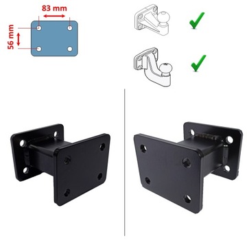 РАССТОЯНИЕ ВЫДВИЖЕНИЯ БУКСИРОВОЧНОГО КРЮКА (+125 мм)