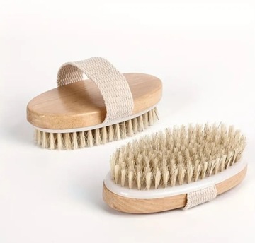 SZCZOTKA DO MASAŻU NA SUCHO I KĄPIELI 2W1 UJĘDRNIANIE SKÓRY