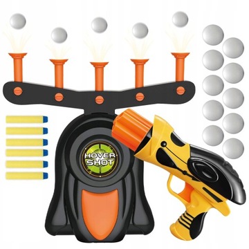 LEWITUJĄCE KULKI TARCZA ELEKTRYCZNA + PISTOLET STRZAŁKI DO NERF