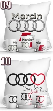 КРУЖКА AUDI + ПОДУШКА + НАБОР ИМЕНИ