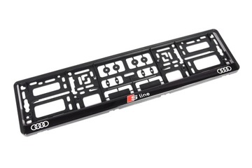 ЛОГОТИП AUDI SLINE PLATE FRAME RED S-LINE 3D КАЧЕСТВО ВИЗУАЛЬНЫЙ ЭФФЕКТ ХИТ