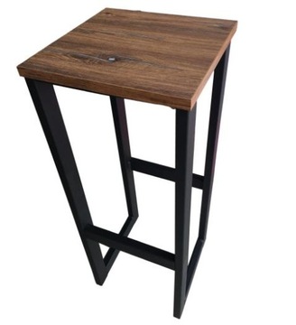 Solidny HOKER metalowy taboret 110 cm DĄB POSTARZANY MEBEL ZŁOŻONY