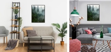 LAS MGŁA ZIELEŃ plakat obraz A1 59,4x84cm #113