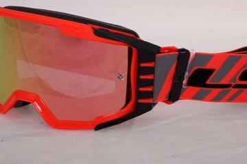 GOGLE CROSS ENDURO MOTOCROSS ATV LS2 CHARGER PRO ORANGE 2 szybki + zrywki