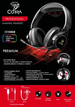 Наушники COBRA CR700 RGB