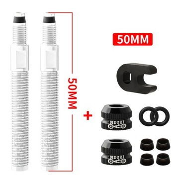 Удлинитель стержня бескамерного клапана 2 шт. 50 мм серебристый.