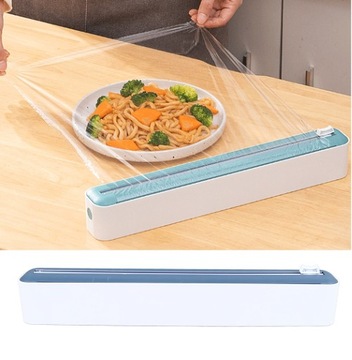 DOZOWNIK KUCHENNY DO FOLII SPOŻYWCZEJ OBCINACZ PODAJNIK FOLII MAGNETYZM