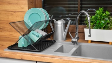 ДВУХУРОВНЕВАЯ СУШИЛКА ПОСУДО, ЧЕРНАЯ, МЕТАЛЛ, СТИЛЬНЫЙ ЛОФТ