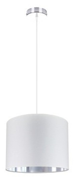 LAMPA WISZĄCA SUFITOWA NOWOCZESNA BIAŁO - SREBRNA