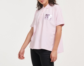 Koszulka polo damska NAPAPIJRI różowa M